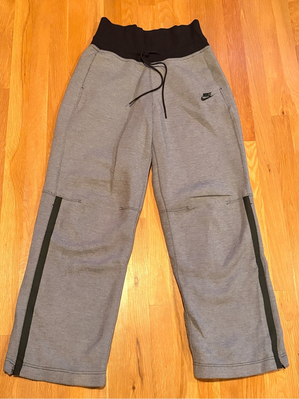 Nike Women's Gray Track Joggers with Black Waistband